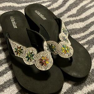 Olivia Miller Floral Bling Flops